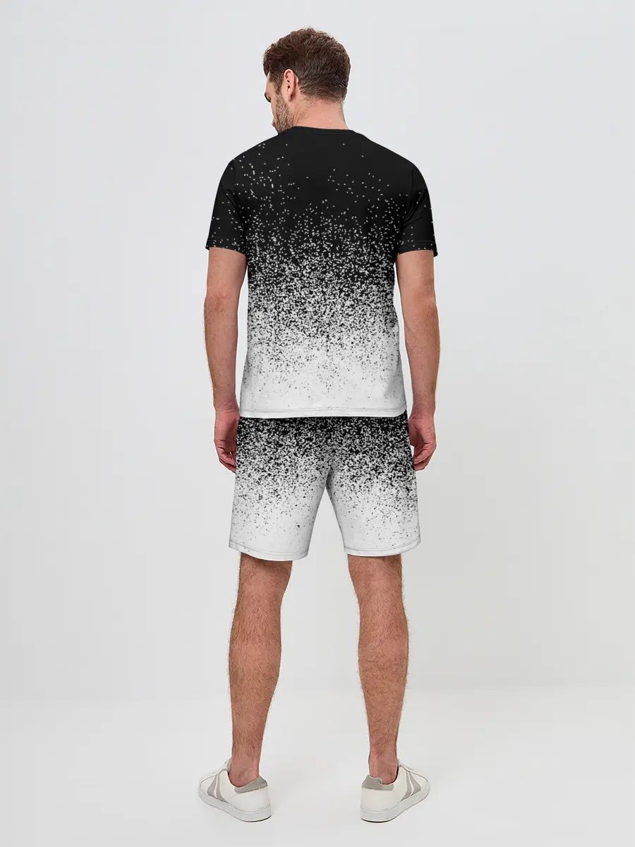 Мужской костюм с шортами / BLACK AND WHITE ABSTRACTION