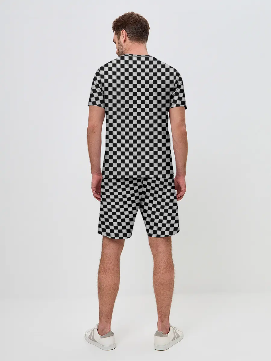 Мужской костюм с шортами / Checkerboard Color