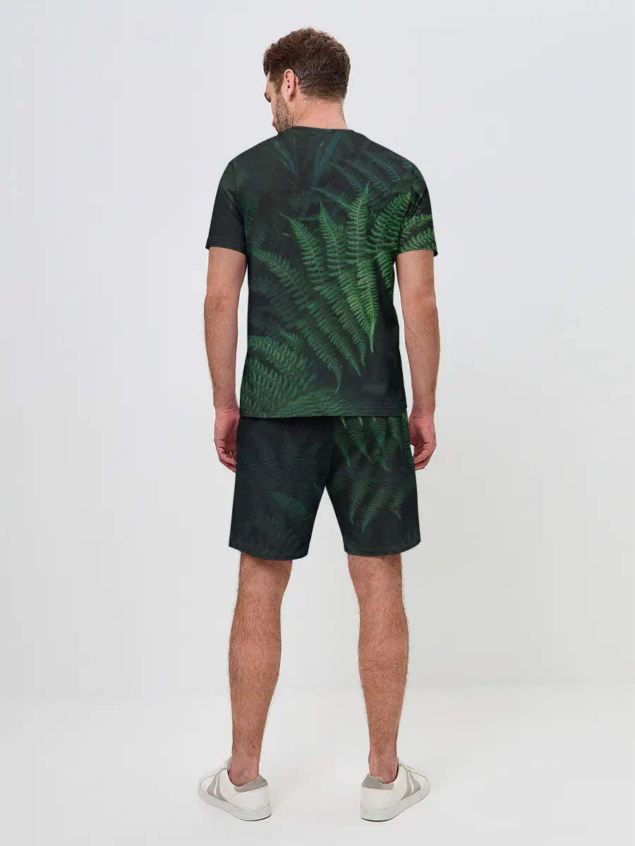 Мужской костюм с шортами / Листья