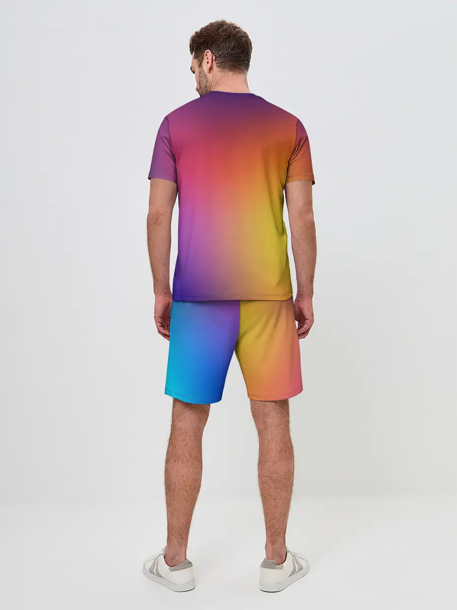 Мужской костюм с шортами / Abstract gradient colors