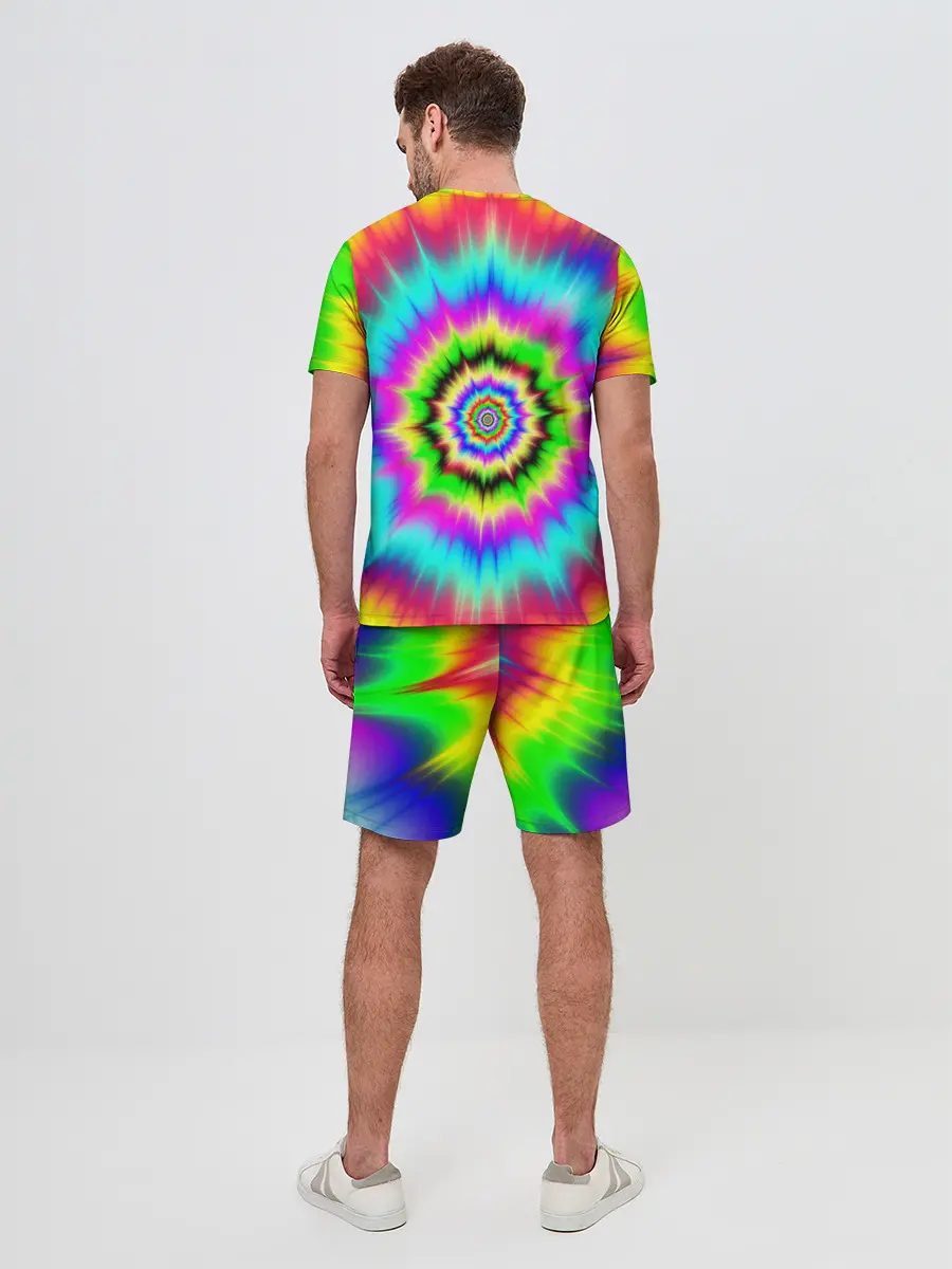 Мужской костюм с шортами / ОПТИЧЕСКИЙ УЗОР