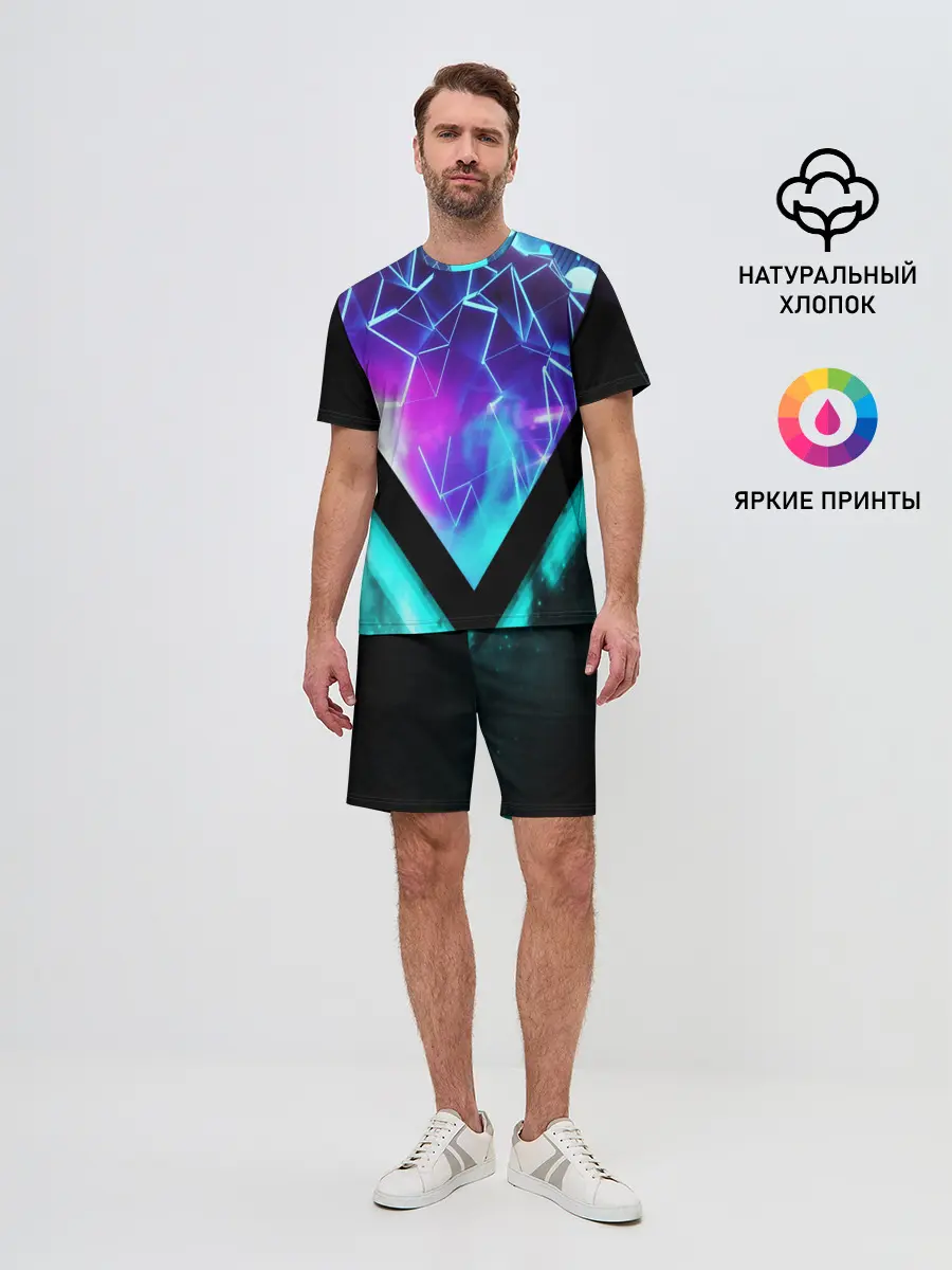 Мужской костюм с шортами / NEON GEOMETRY