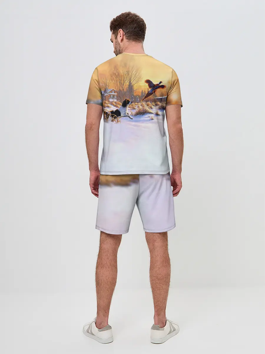 Мужской костюм с шортами / Собака и фазан