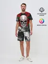 Мужской костюм с шортами / Skull and Roses