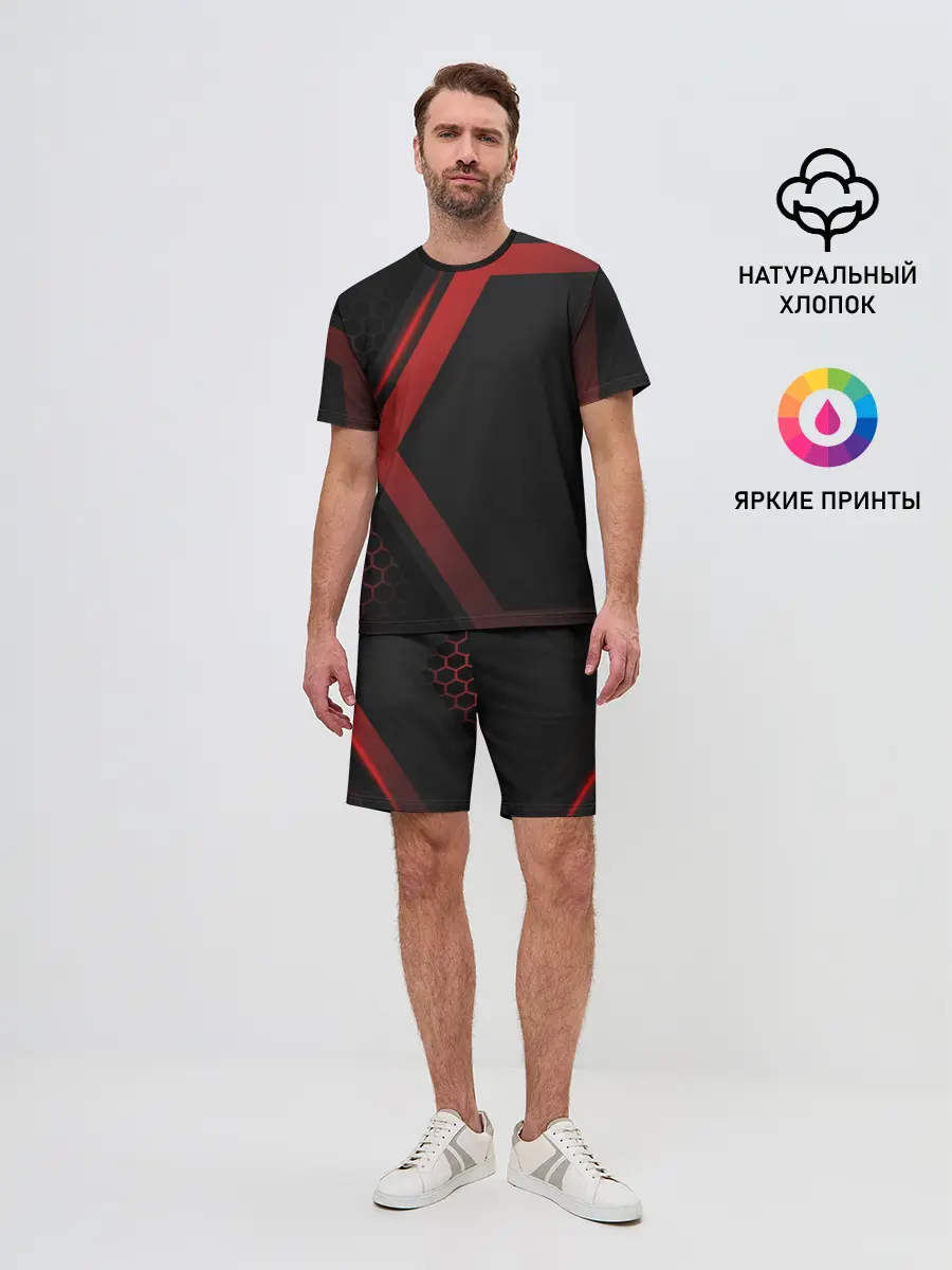 Мужской костюм с шортами / Neon armor