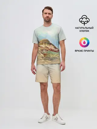 Мужской костюм с шортами / Рыба