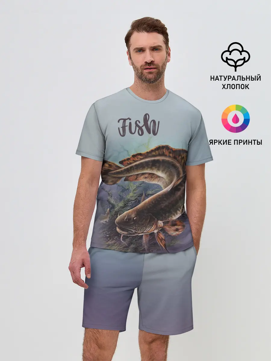 Мужской костюм с шортами / Fish