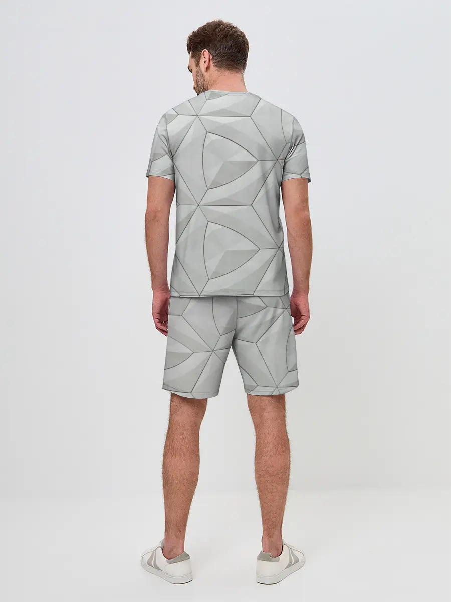 Мужской костюм с шортами / Техно Геометрия