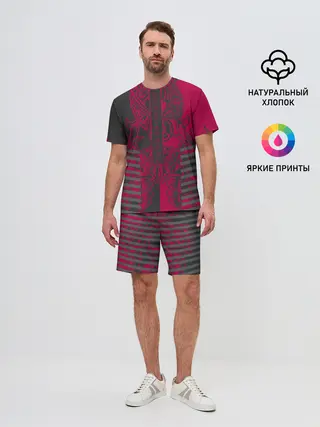 Мужской костюм с шортами / Самурай