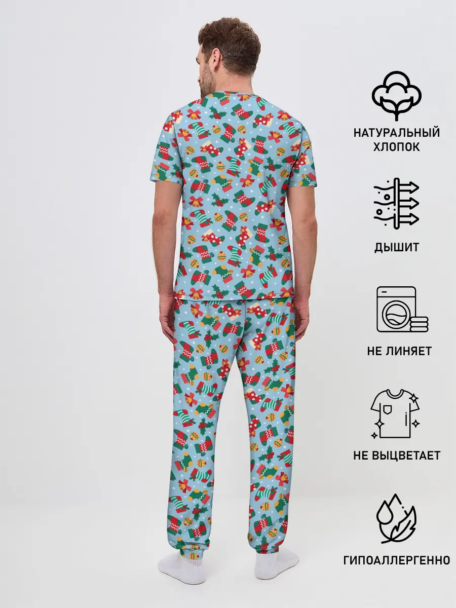 Мужская пижама с брюками / Christmas Background