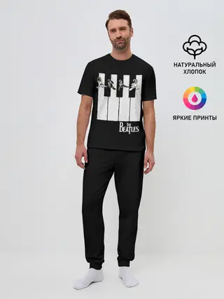 Мужская пижама с брюками / THE BEATLES ЗНАМЕНИТАЯ КАРТИНКА