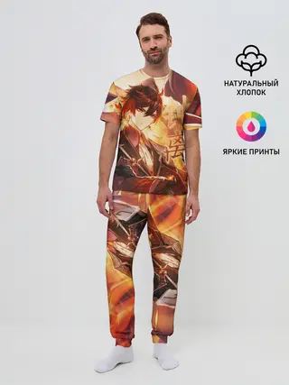 Мужская пижама с брюками / Genshin Impact: Zhongli
