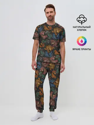 Мужская пижама с брюками / Тайские рыбки