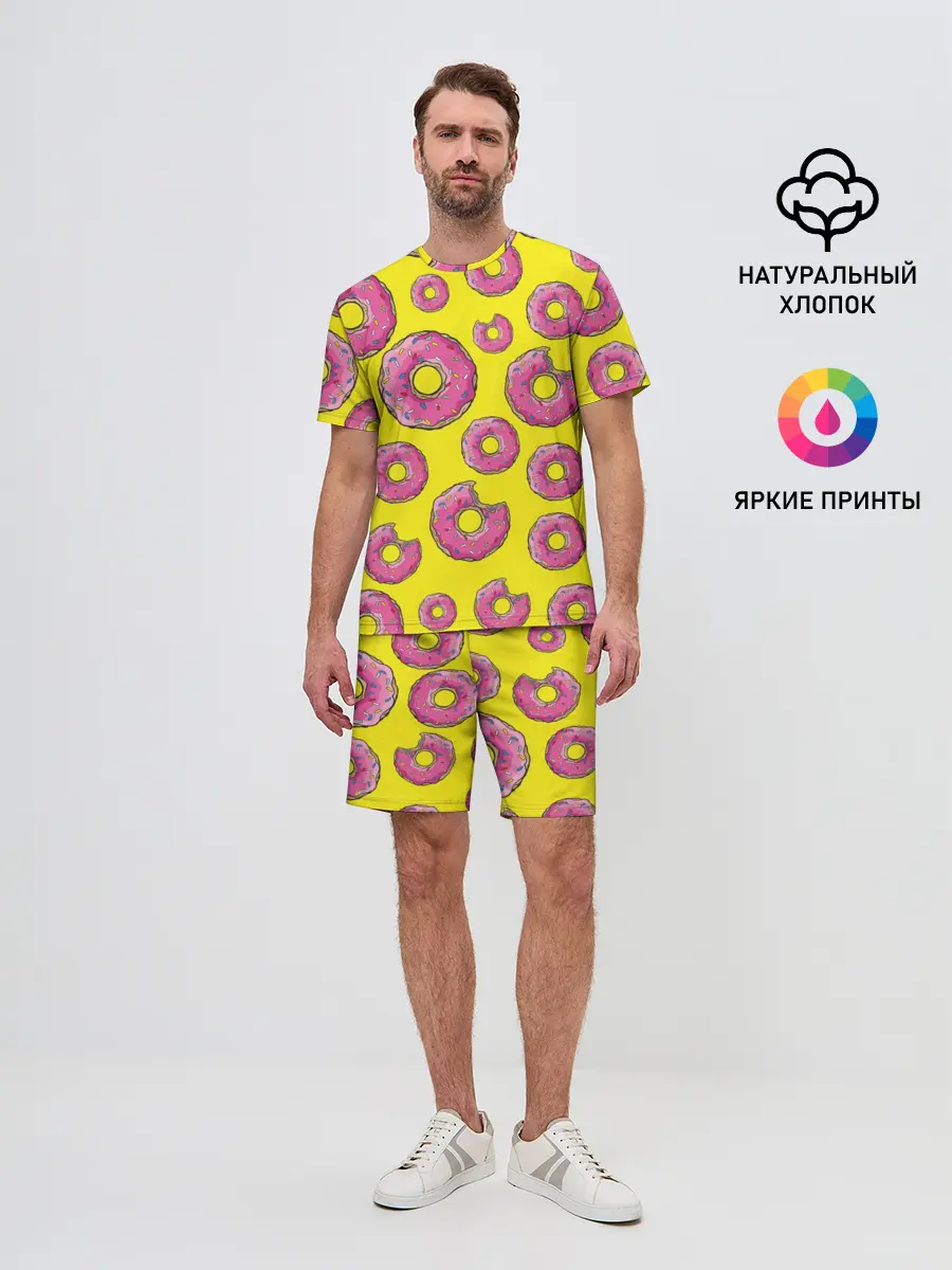 Мужской костюм с шортами / Пончики