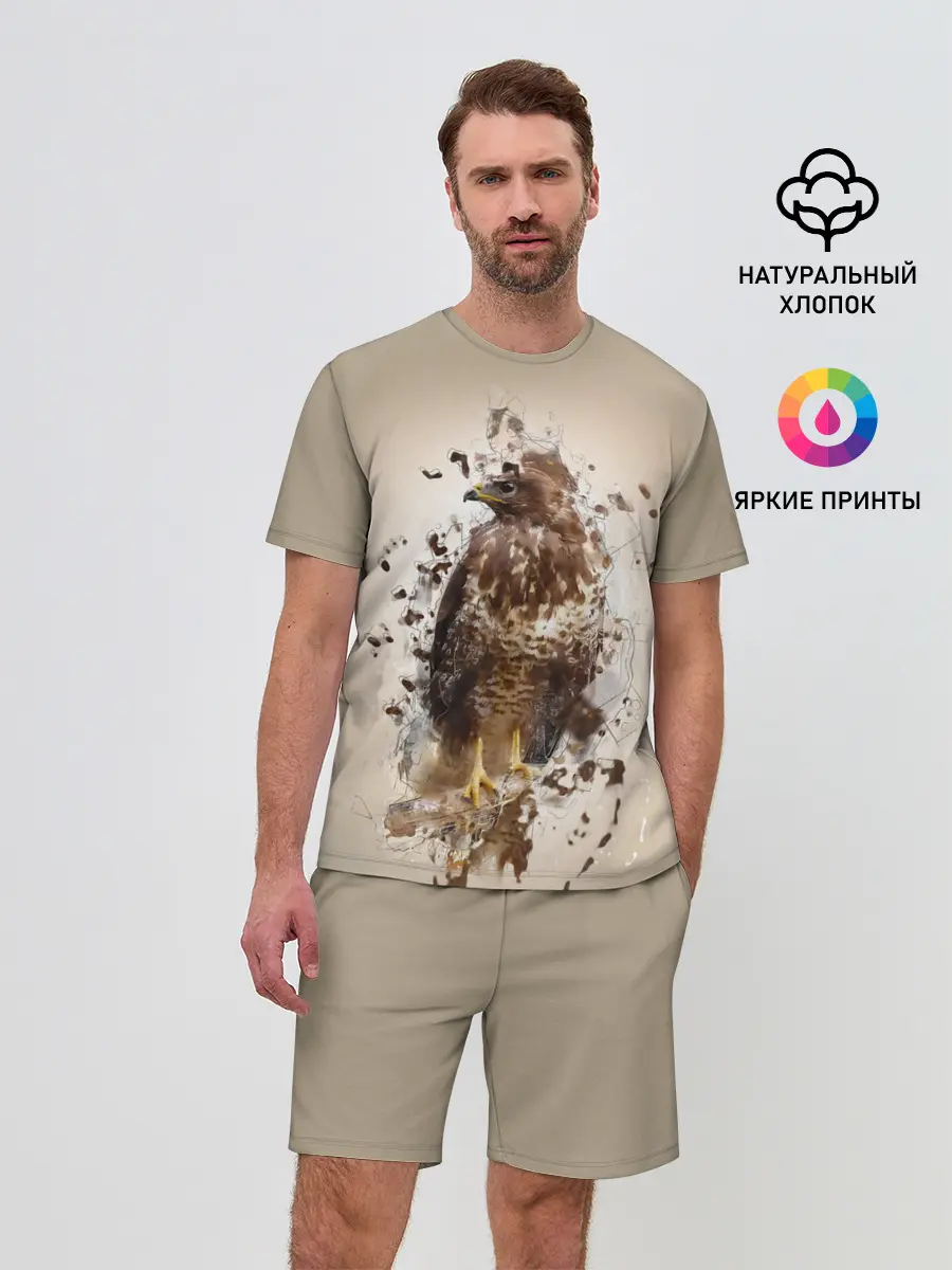 Мужской костюм с шортами / Птица