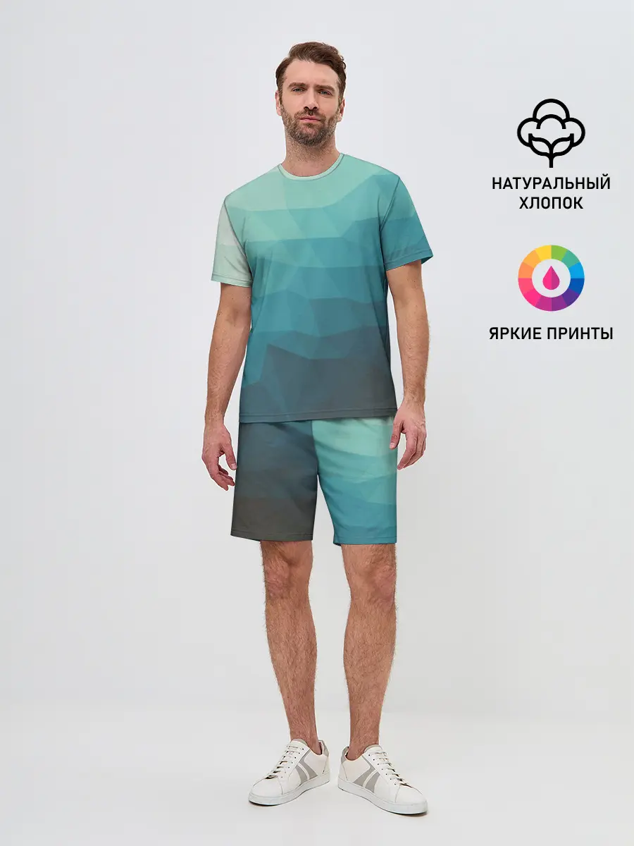 Мужской костюм с шортами / Геометрия