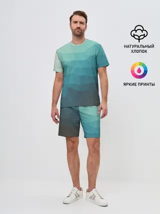 Мужской костюм с шортами / Геометрия