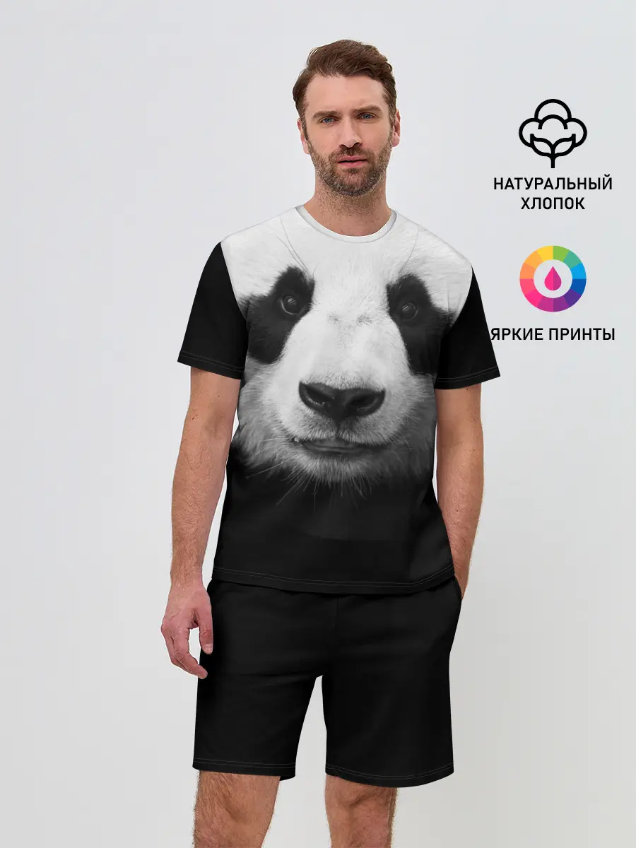 Мужской костюм с шортами / Панда