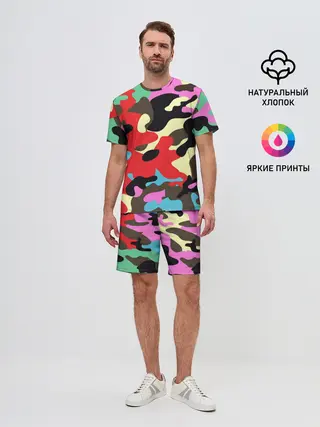 Мужской костюм с шортами / Камуфляж