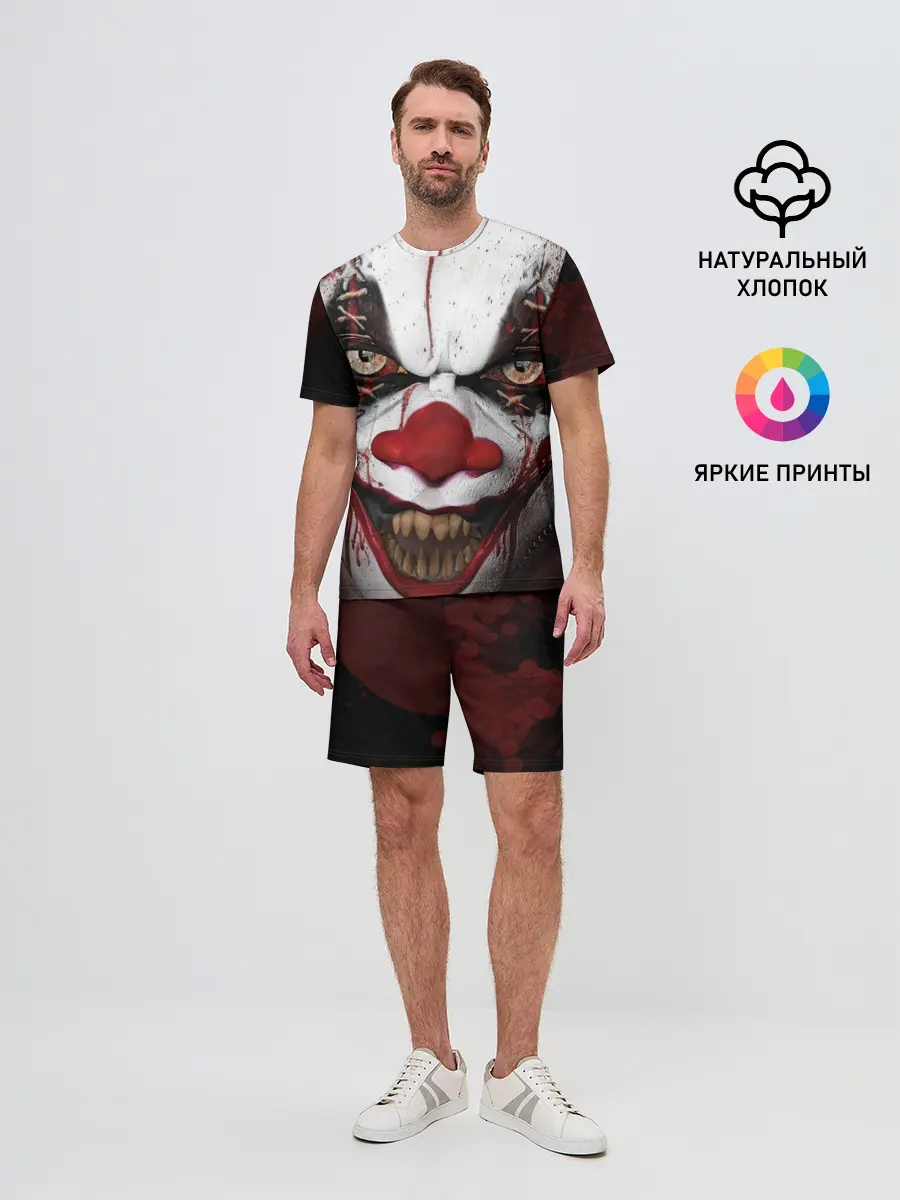 Мужской костюм с шортами / Зомби клоун