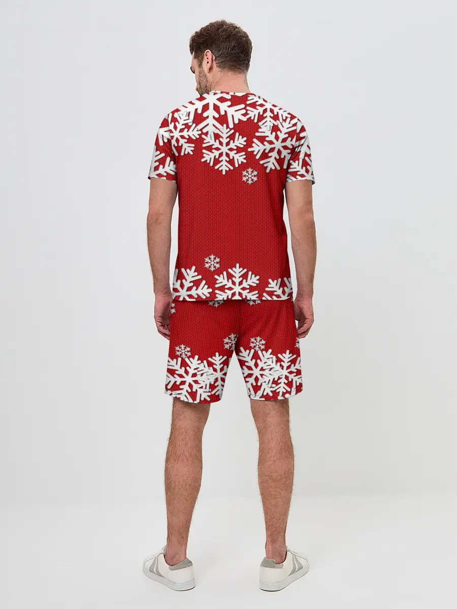 Мужской костюм с шортами / Снежинки