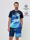 Мужской костюм с шортами / Новогодний олень