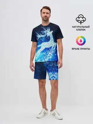 Мужской костюм с шортами / Новогодний олень