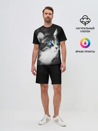 Мужской костюм с шортами / Кот