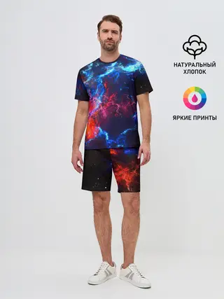 Мужской костюм с шортами / Космос