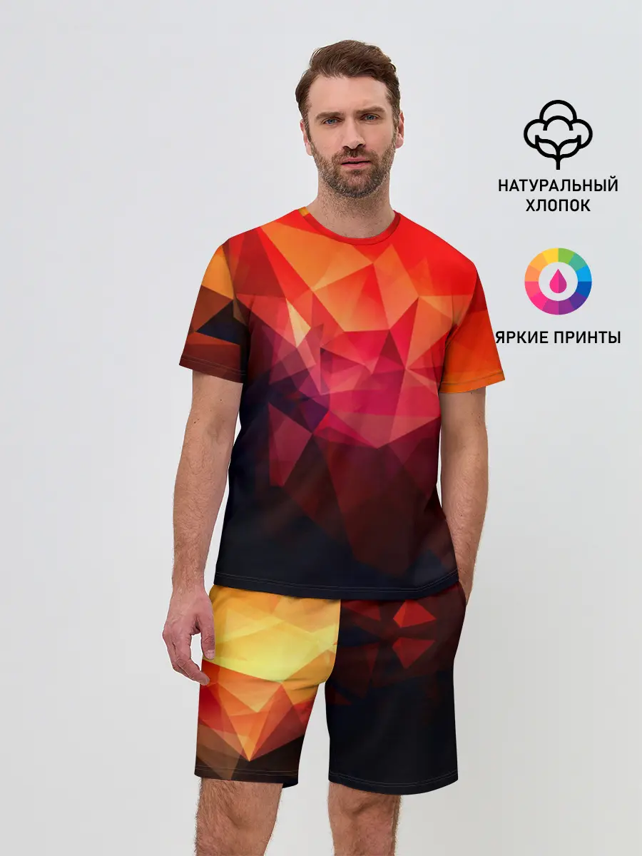 Мужской костюм с шортами / Абстракция