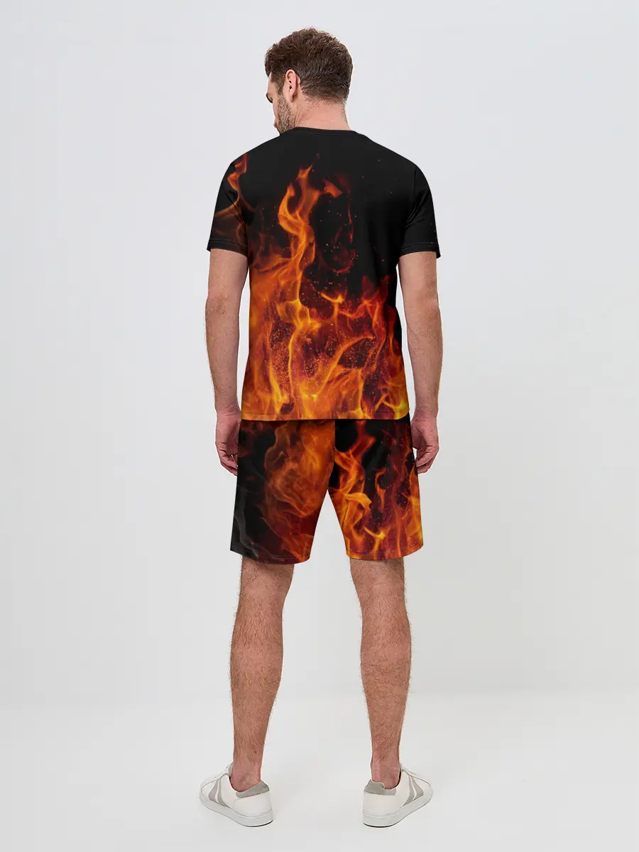 Мужской костюм с шортами / Огонь