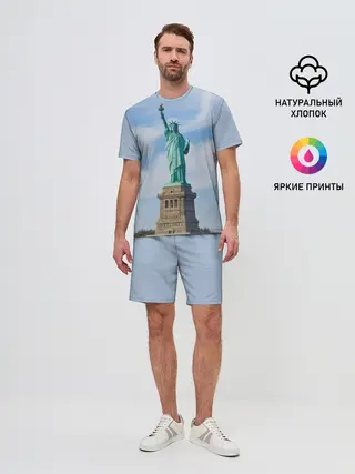 Мужской костюм с шортами / Статуя свободы