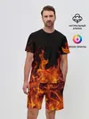 Мужской костюм с шортами / Огонь с искрами