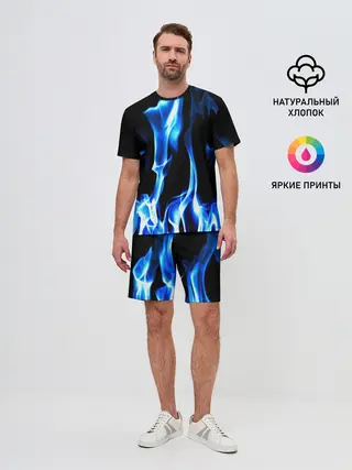Мужской костюм с шортами / Огонь