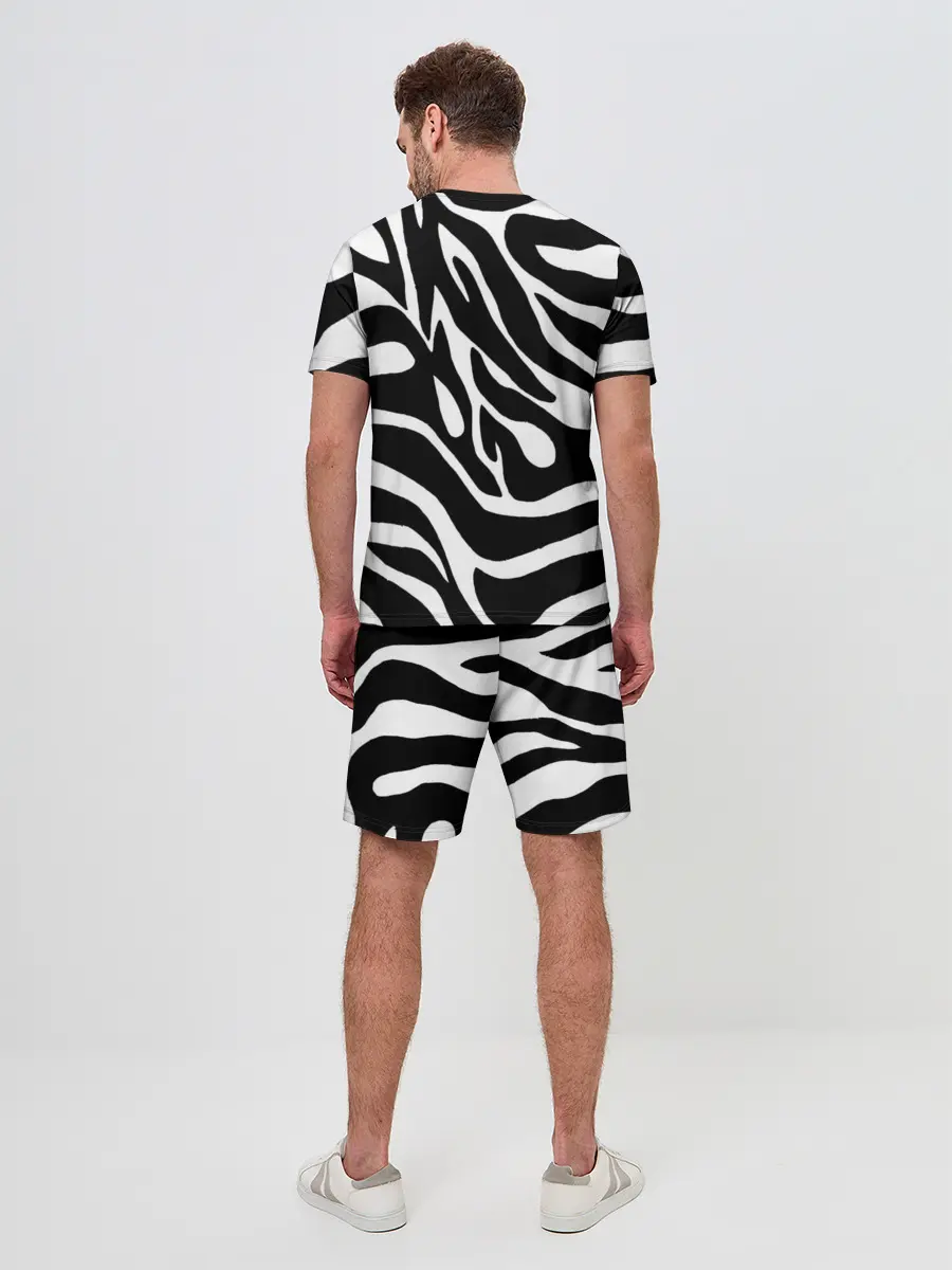 Мужской костюм с шортами / Зебра