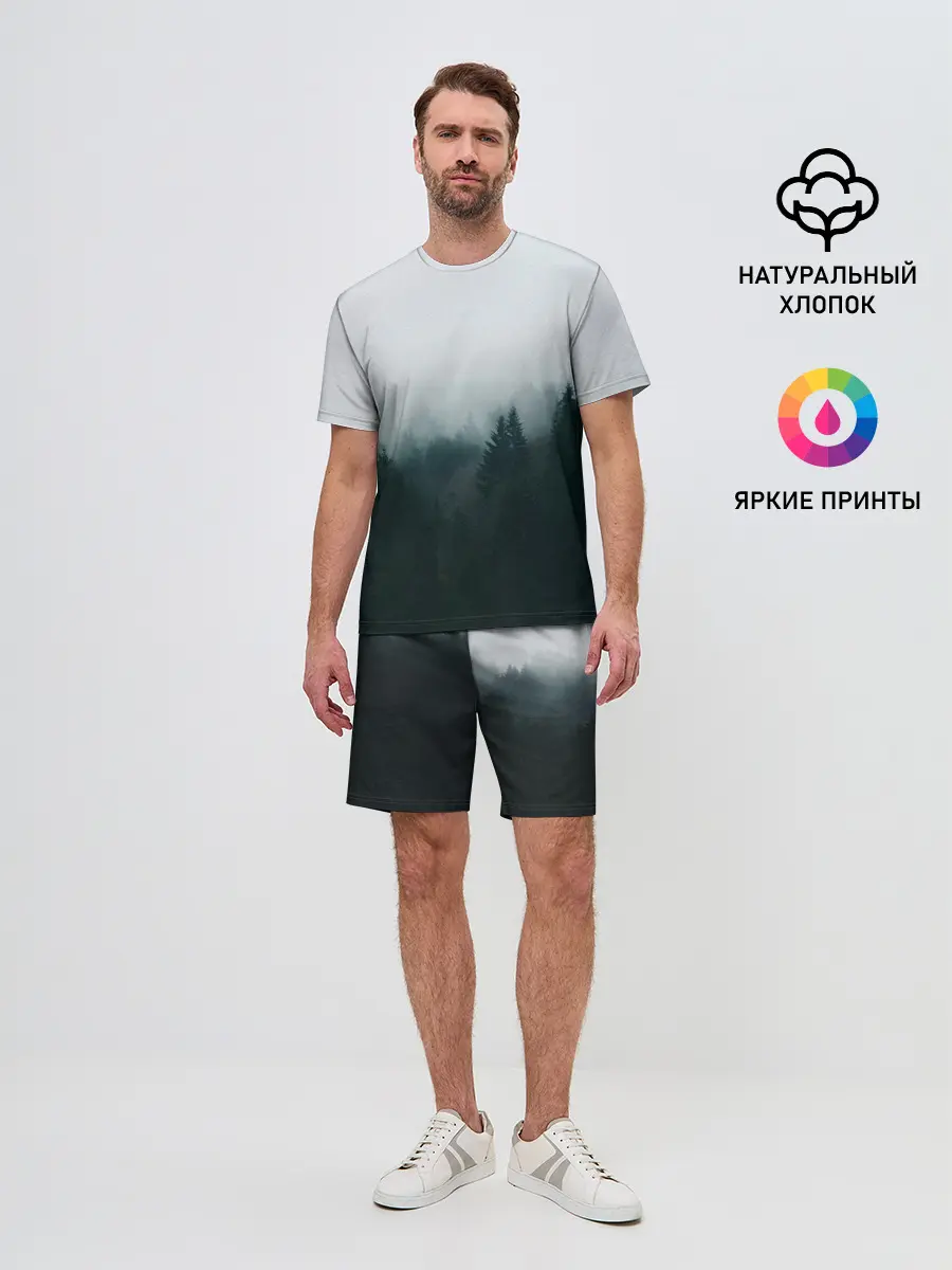 Мужской костюм с шортами / Лес