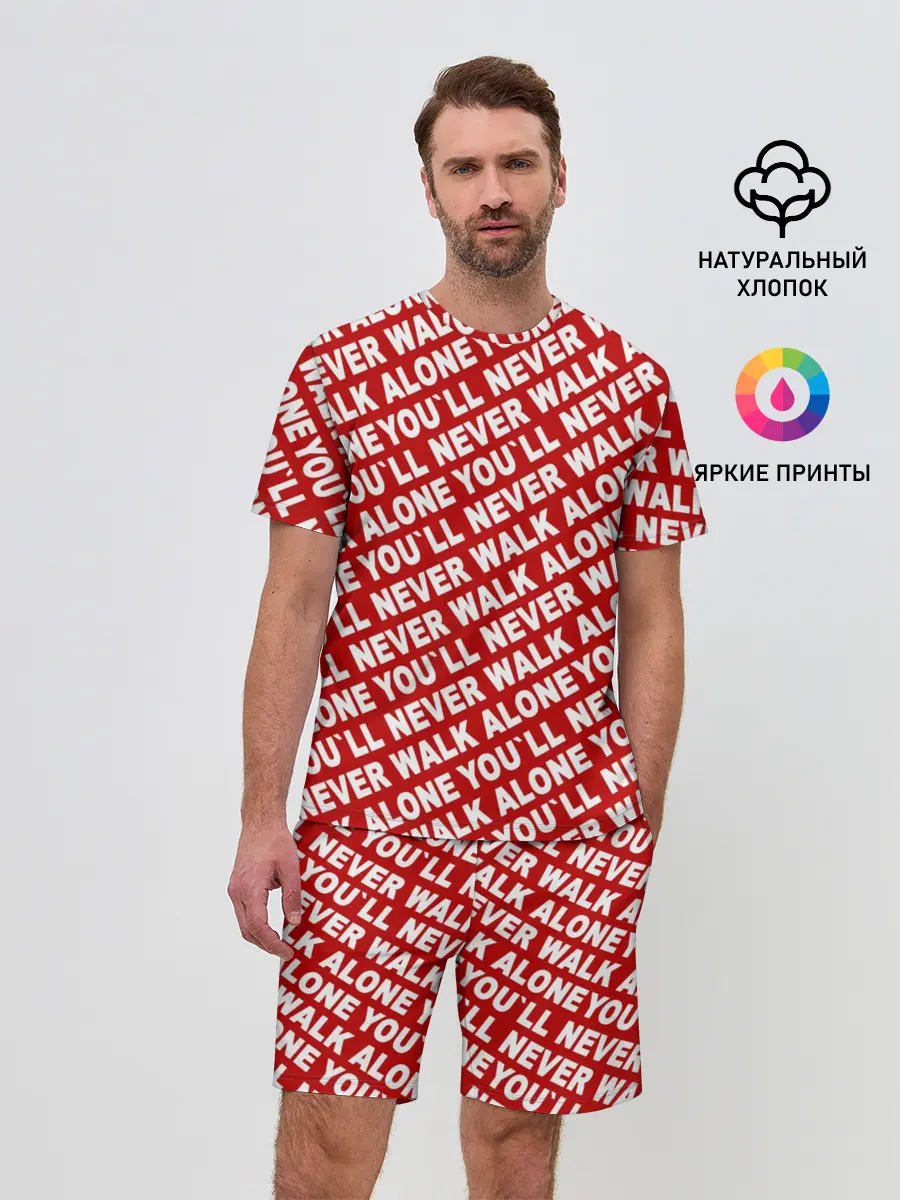 Мужской костюм с шортами / YNWA красный