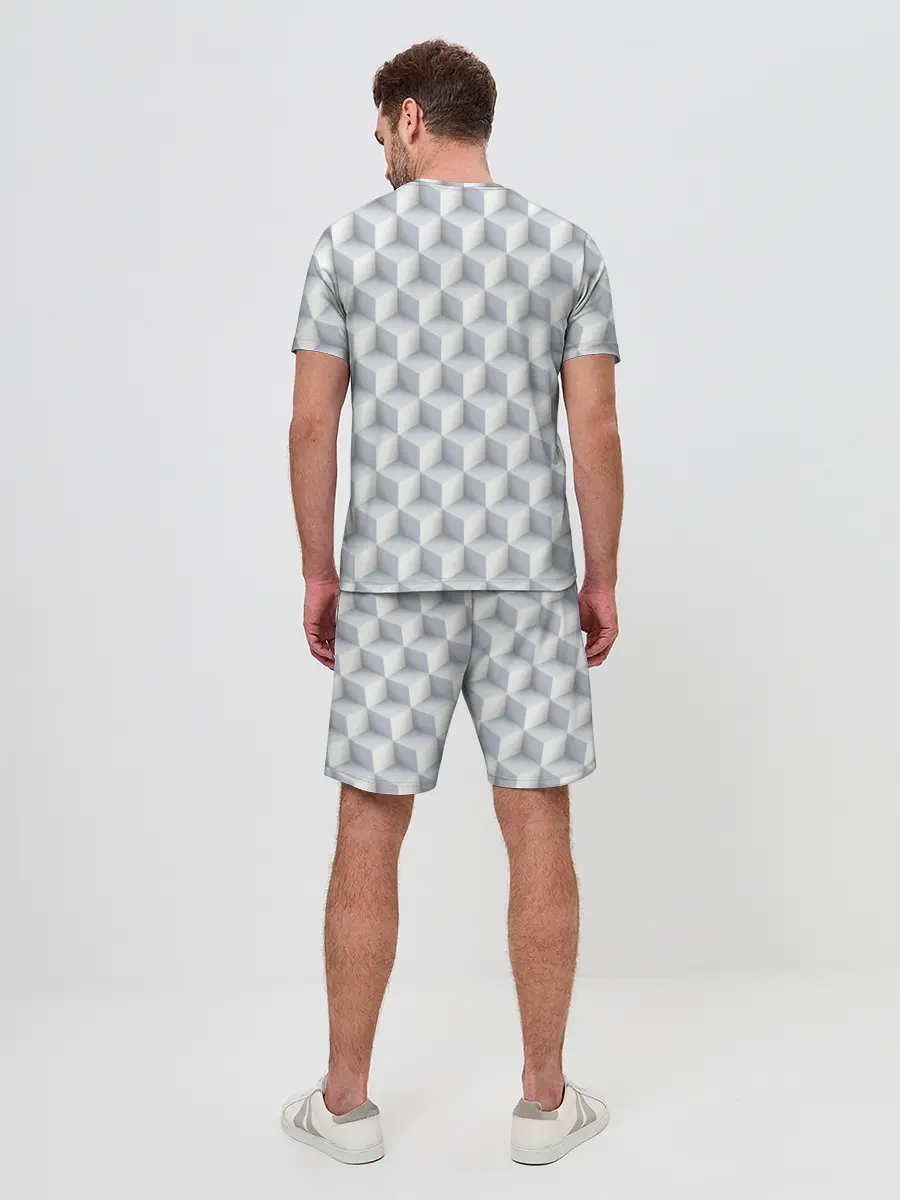 Мужской костюм с шортами / 3D Кубы
