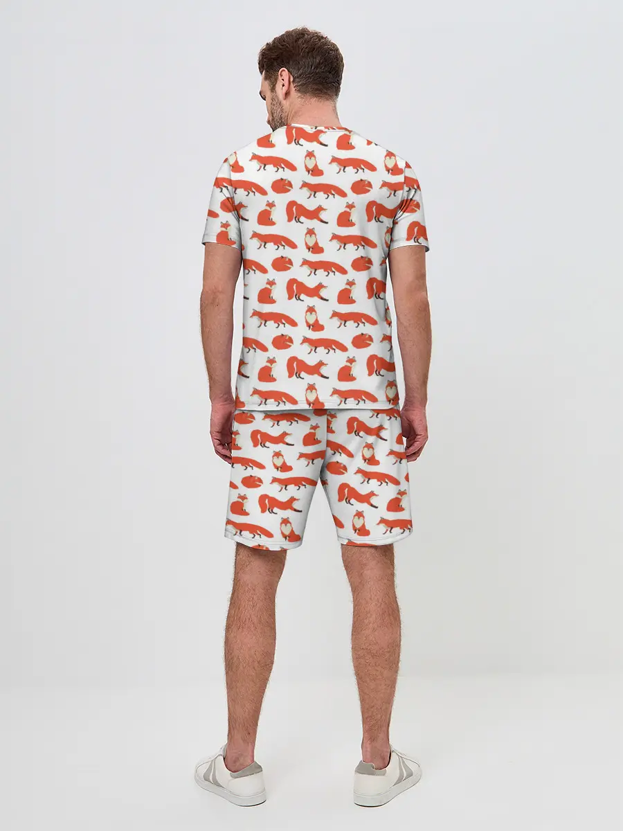 Мужской костюм с шортами / Рыжий паттер