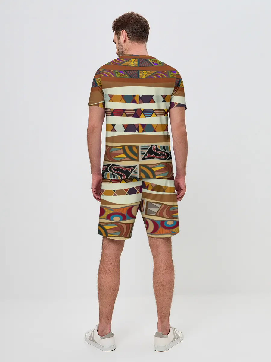 Мужской костюм с шортами / Африканская мозаика