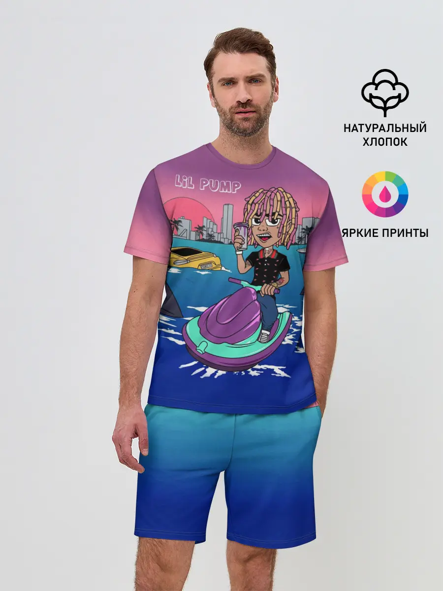 Мужской костюм с шортами / Lil Pump