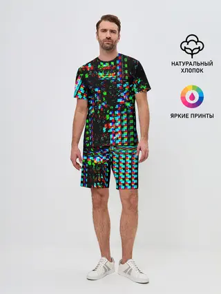 Мужской костюм с шортами / Optical abstract