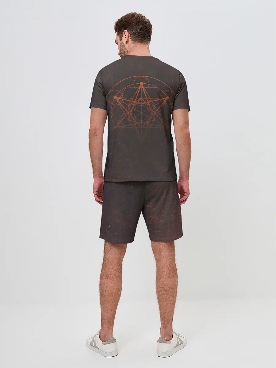 Мужской костюм с шортами / Хаски Геометрия