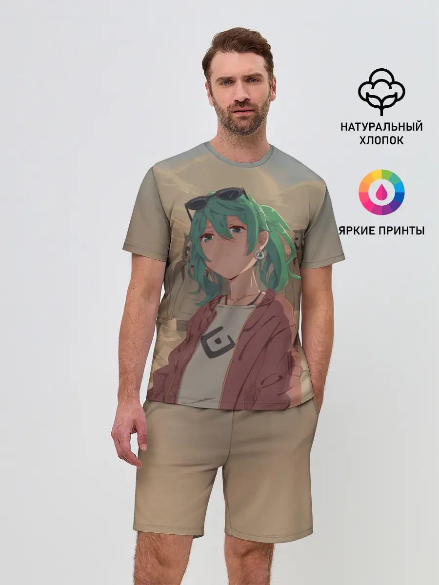 Мужской костюм с шортами / Мику Хатсуне. ВОКАЛОИД