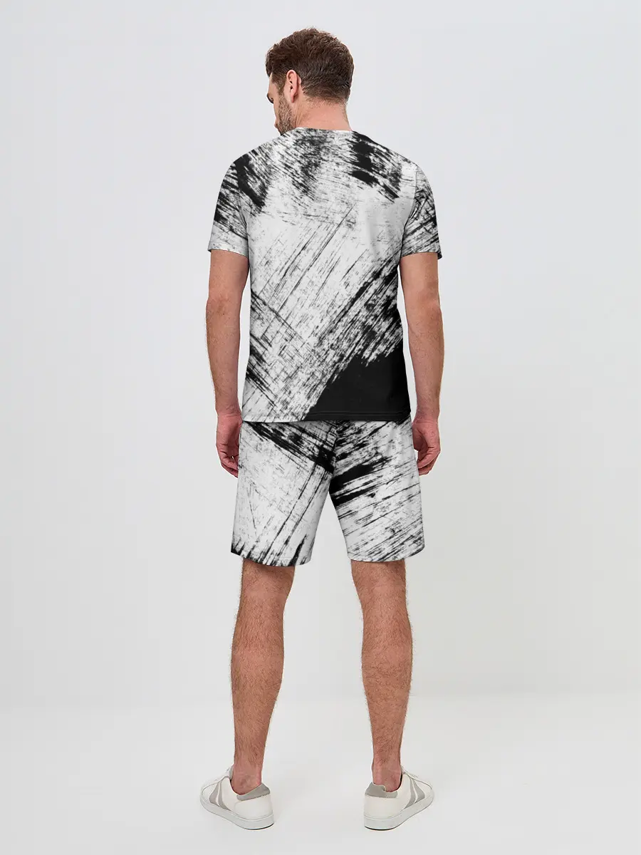 Мужской костюм с шортами / Штриховка