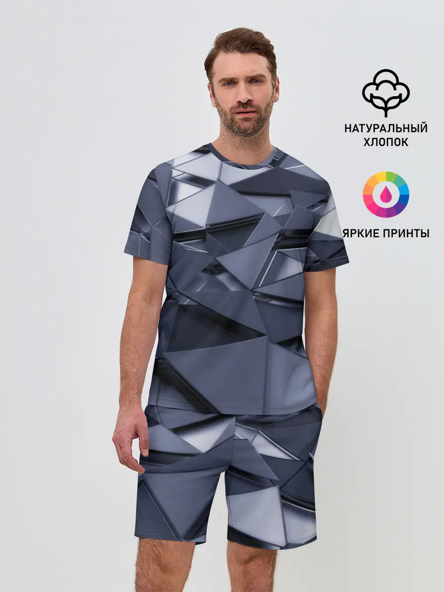 Мужской костюм с шортами / Metalic geometry