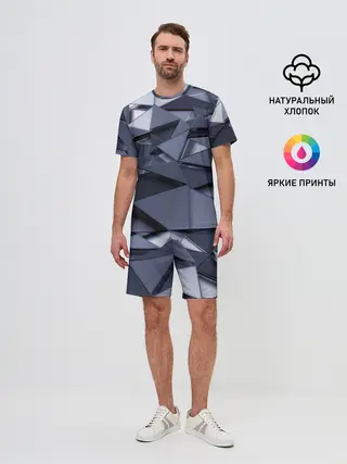 Мужской костюм с шортами / Metalic geometry