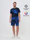 Мужской костюм с шортами / Blue abstraction collection