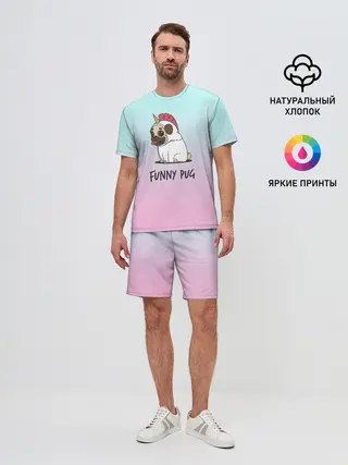 Мужской костюм с шортами / Funny PUG