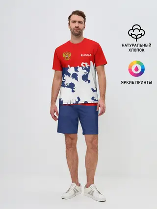 Мужской костюм с шортами / Герб РФ